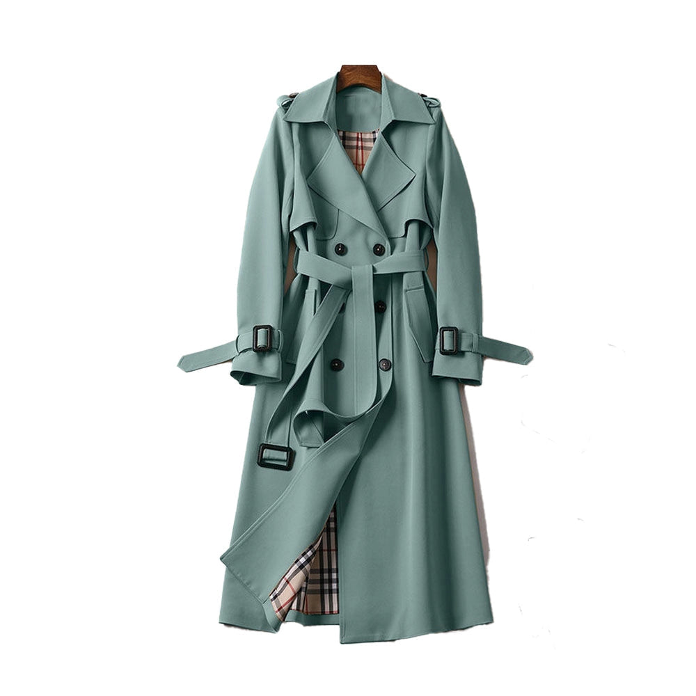 SUNA Odessa Klassisk Trenchcoat Til Hverdagskomfort og Stil Grøn
