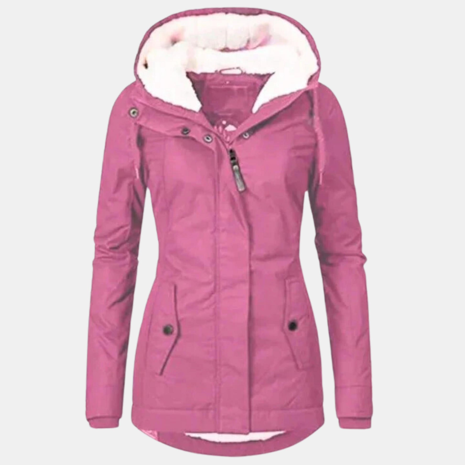 SUNA Premium Varm Lang Frakke Til Kvinder Med Uovertruffen Stil Rosa