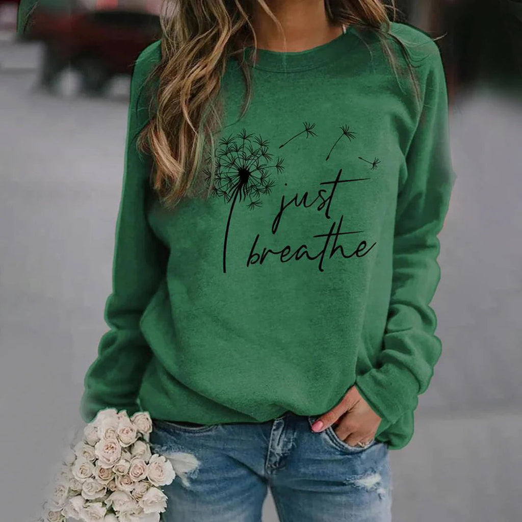SUNA Dame Sweatshirt - Blødt stof og komfort til hverdagsbrug Grøn
