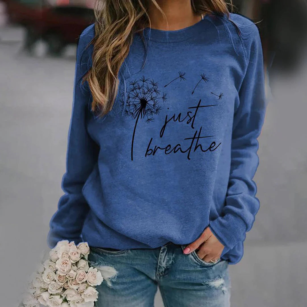SUNA Dame Sweatshirt - Blødt stof og komfort til hverdagsbrug Blå