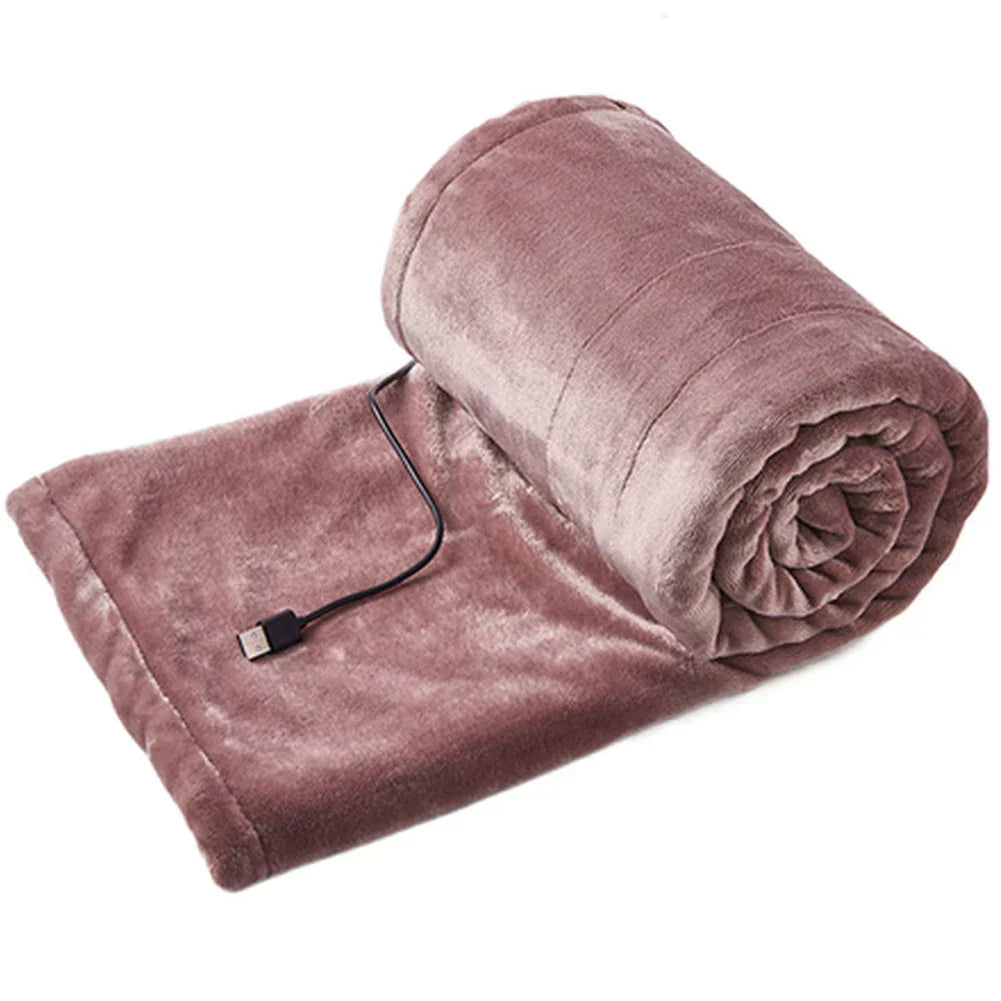 SUNA Elektrisk Tæppe USB 39x31” Med 3 Varmeindstillinger Rosa
