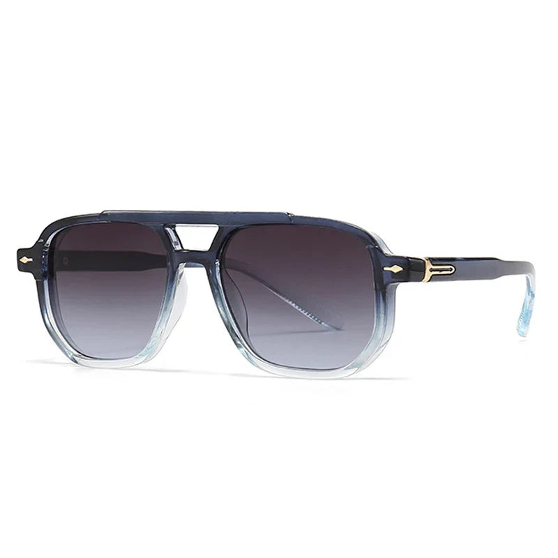 SUNA Wilshire - Vreid UV400-sunglasses med klassisk retro-design og UV-beskyttelse Blågrå