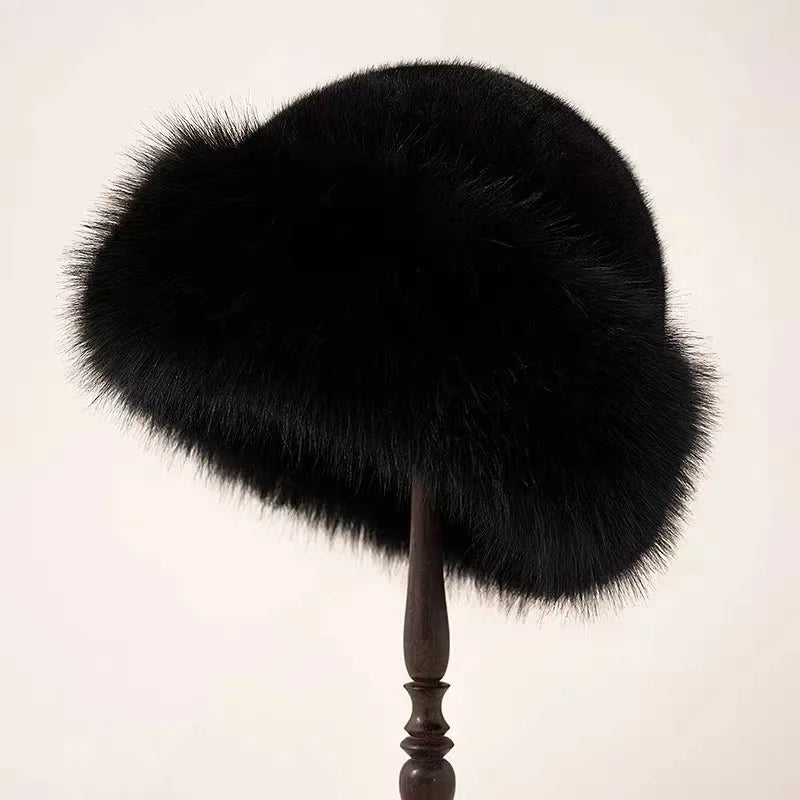 SUNA Victoria - Faux Fur Hat Sort
