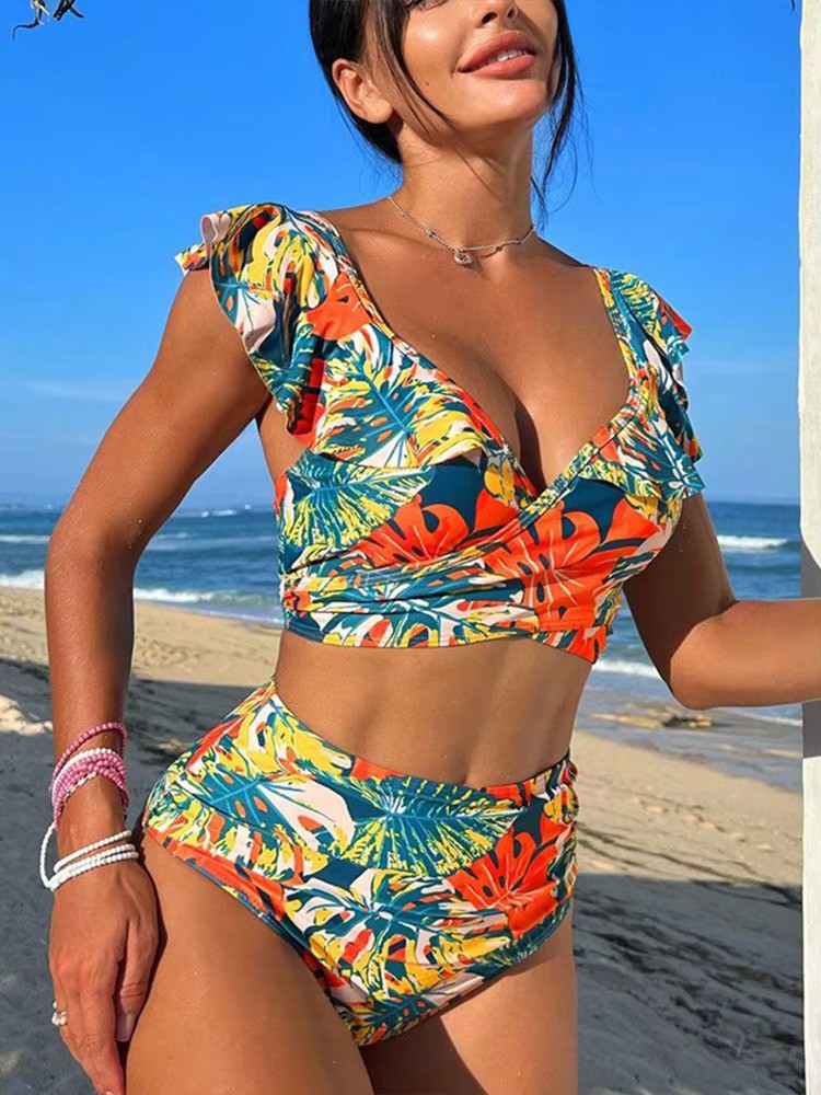 SUNA Sunset Waves Bikini – Trendy og Flatterende