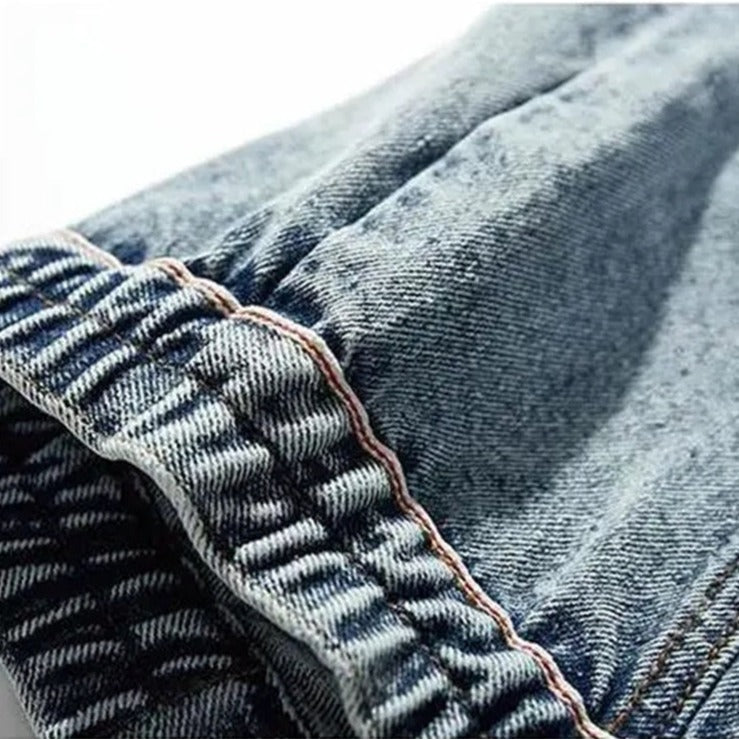 SUNA Herre Vintage Denimjakke – Klassisk Pasform og Slidstærkt Stof - Tidløs Mode, Denimjakke, Herremode