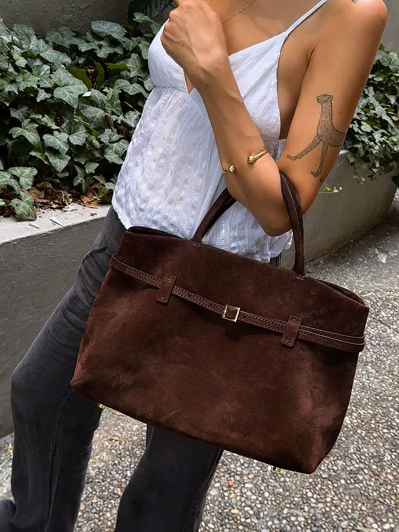 SUNA Dalila Suede Taske til Stilfulde Hverdagsudflugter