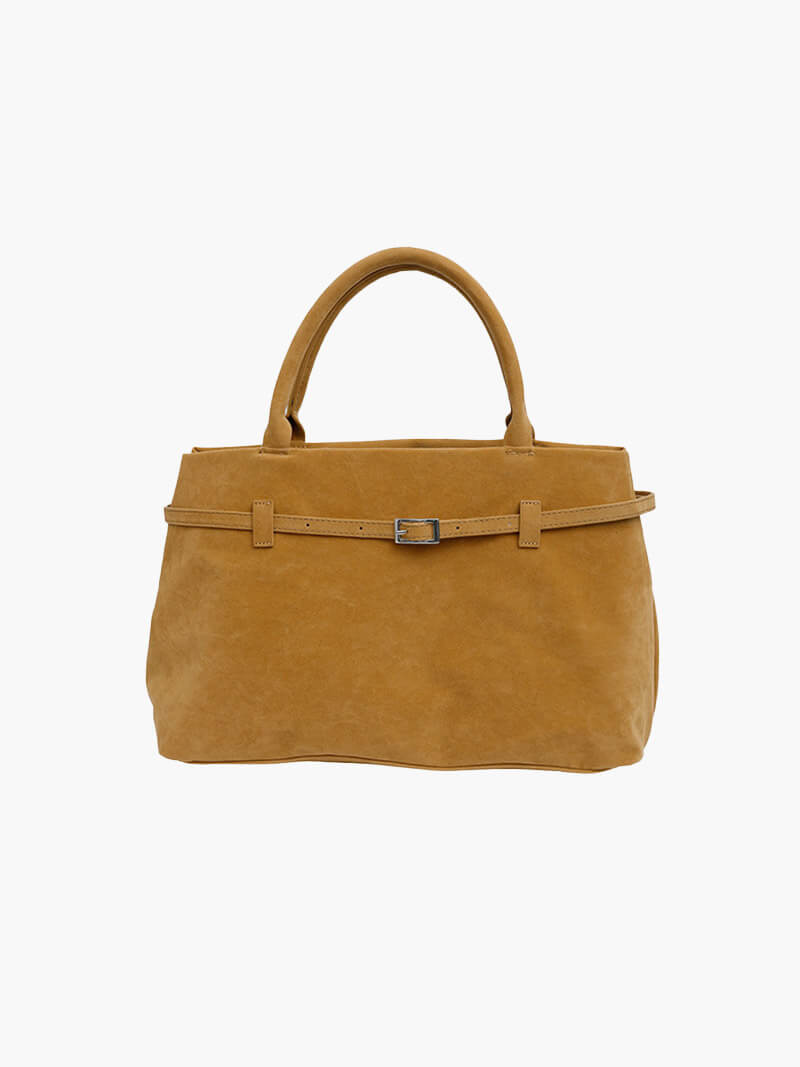 SUNA Dalila Suede Taske til Stilfulde Hverdagsudflugter Beige