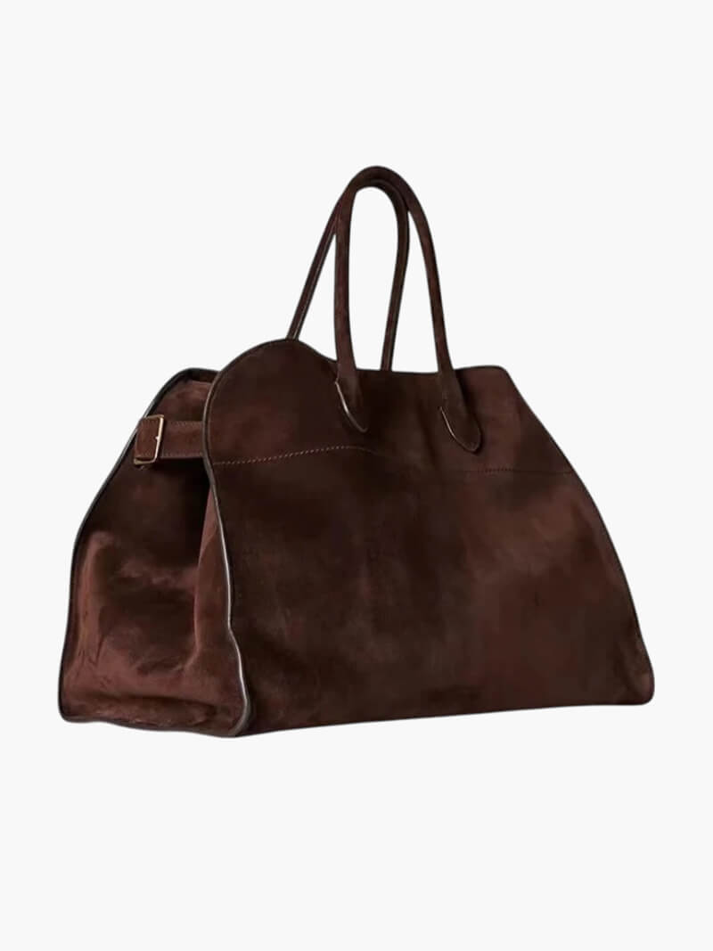 SUNA Henna Shopper Bag i Vegansk Suede Læder til Stilfuld Brugs