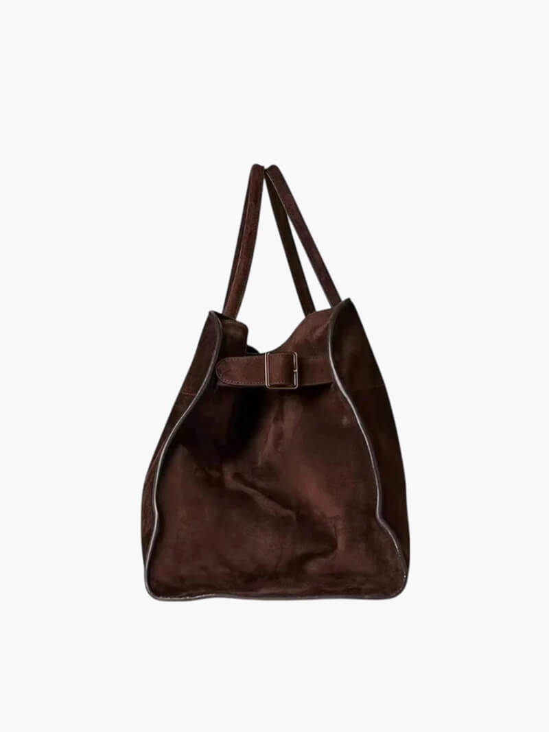 SUNA Henna Shopper Bag i Vegansk Suede Læder til Stilfuld Brugs