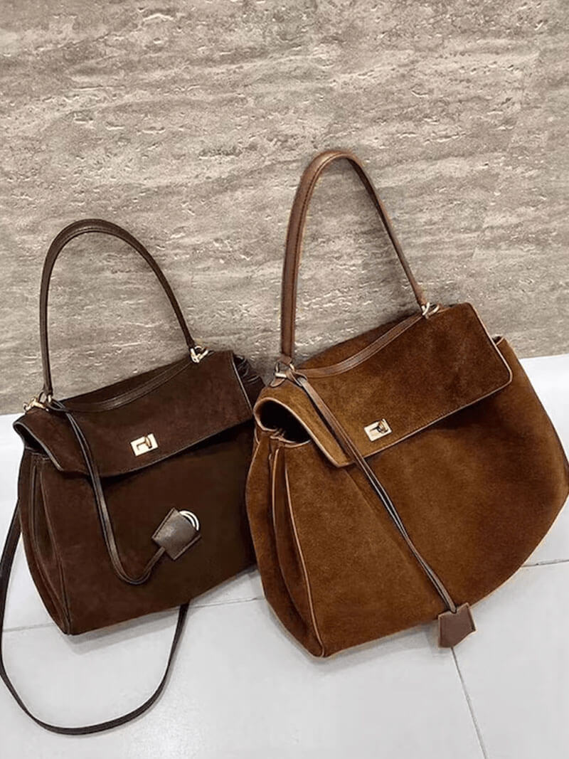 SUNA Ramona Faux Suede Taske til Stilfulde Udfordringer