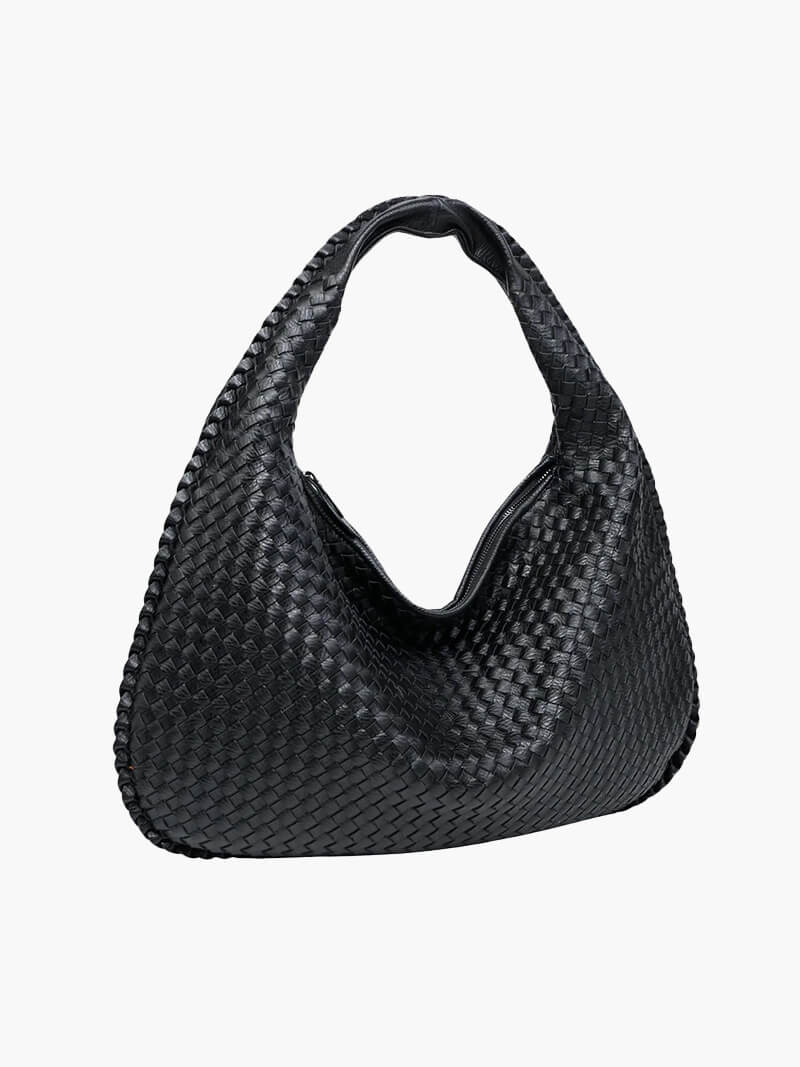SUNA Vævet Taske XL til Hverdagsbrug med Elegant Design Sort