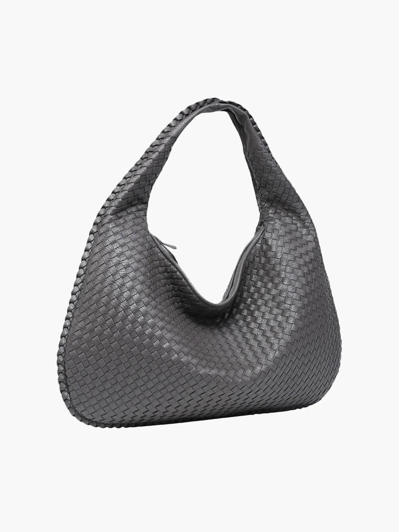 SUNA Vævet Taske XL til Hverdagsbrug med Elegant Design Mørkegrå