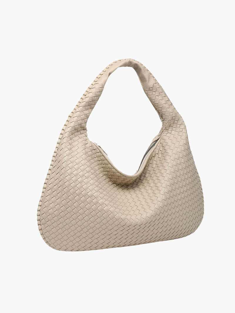 SUNA Vævet Taske XL til Hverdagsbrug med Elegant Design Beige