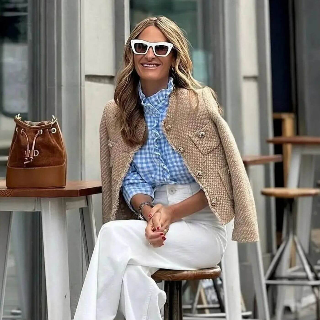 SUNA Dame Tweedjakke - Kort, elegant og moderne til foråret