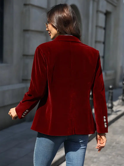 Manda - Elegant Dameblazer i Luksuriøst Velour til Damer Blazers SUNA