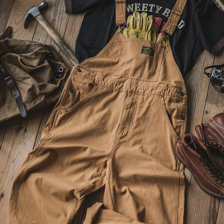 SUNA Unisex Overalls Grøn Str M 100% Bomuld Slank Fit