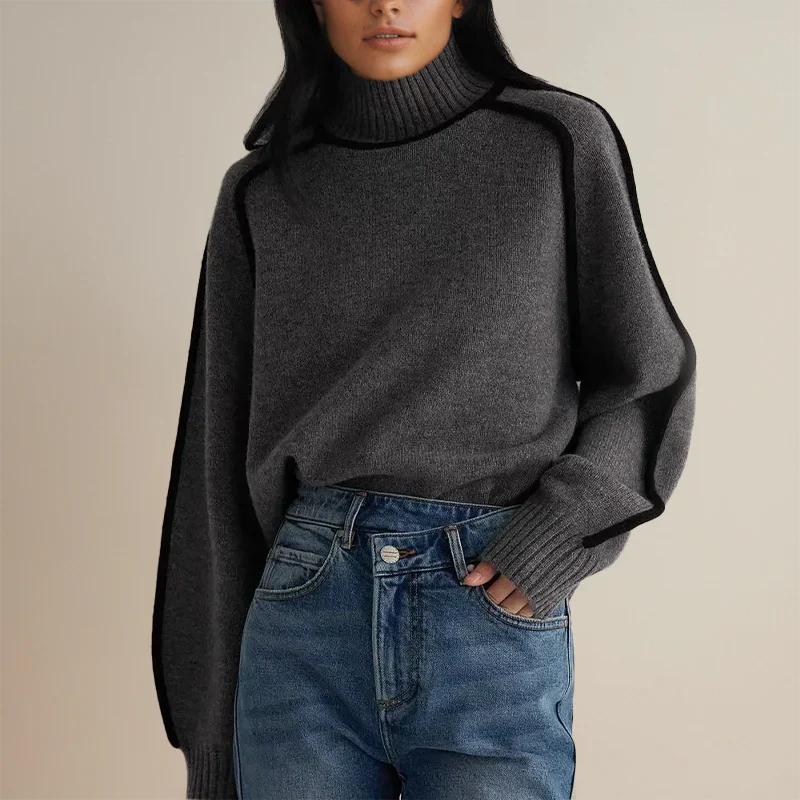 SUNA Luma - Rullekravesweater Uovertruffen komfort og stil Grå