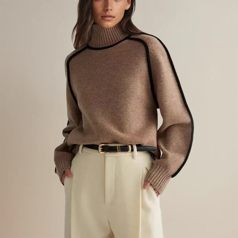 SUNA Luma - Rullekravesweater Uovertruffen komfort og stil Brun