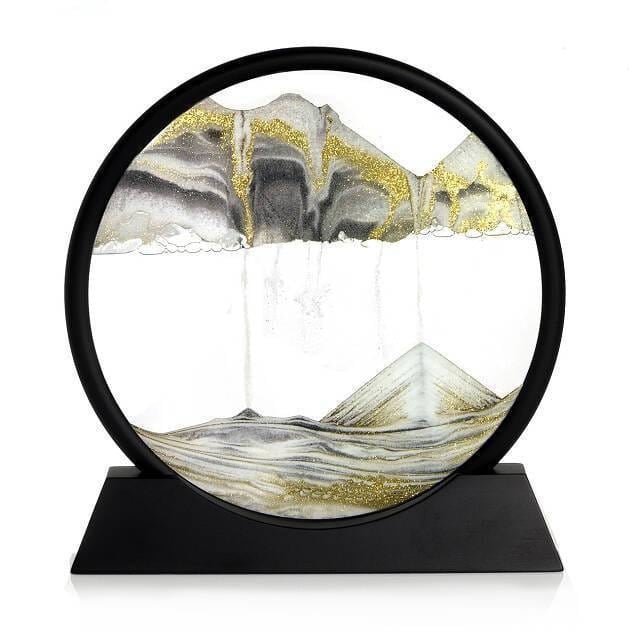 SUNA Dybhavssandkunst Skulptur i Glas med Bevægeligt Sand