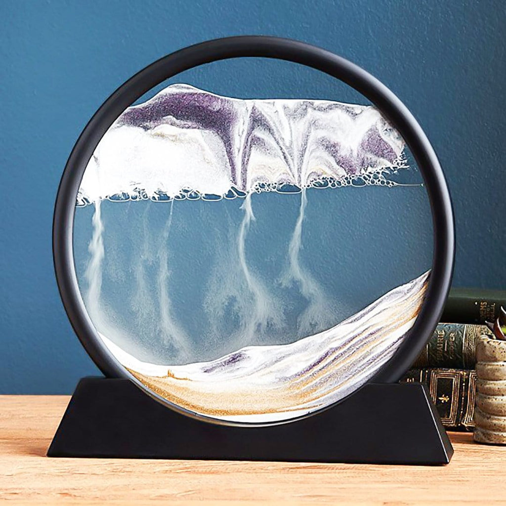 SUNA Dybhavssandkunst Skulptur i Glas med Bevægeligt Sand