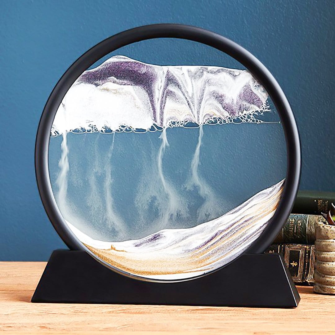 SUNA Dybhavssandkunst Skulptur i Glas med Bevægeligt Sand