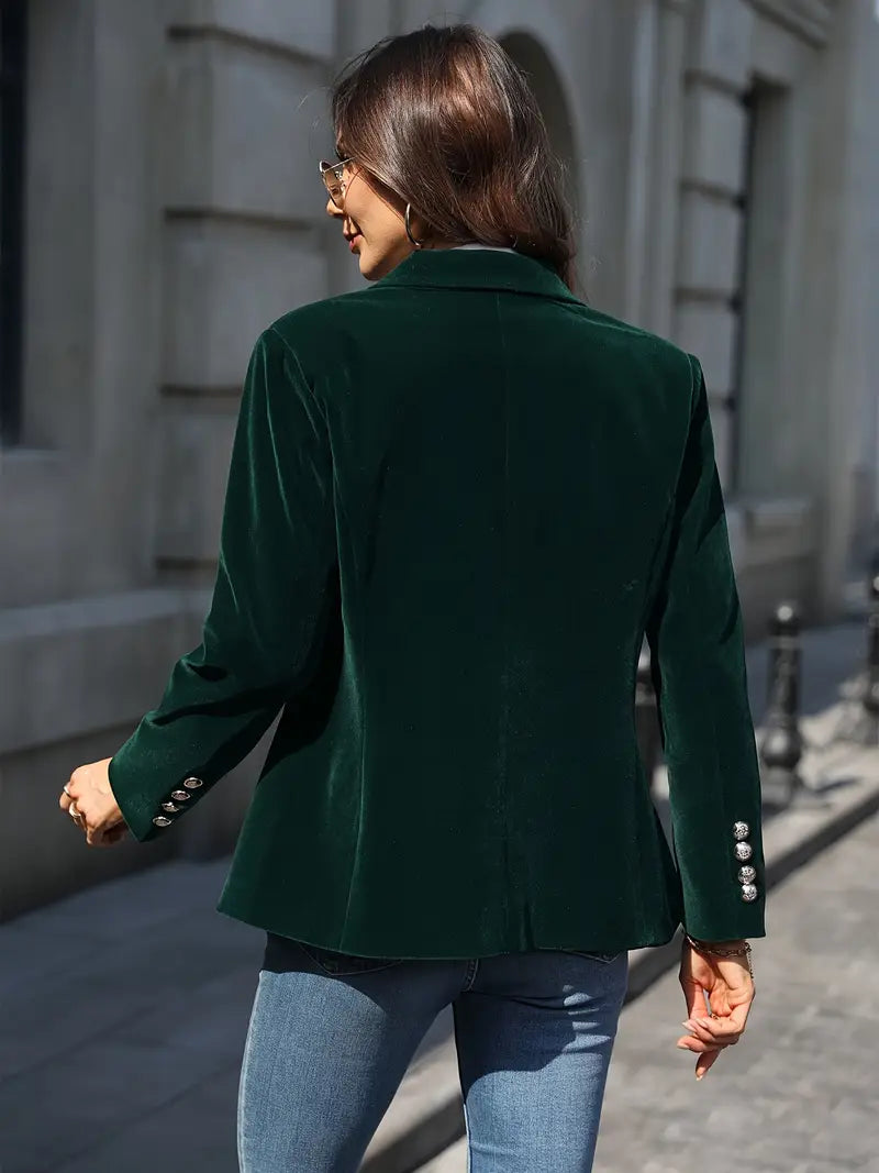 Manda - Elegant Dameblazer i Luksuriøst Velour til Damer Blazers SUNA