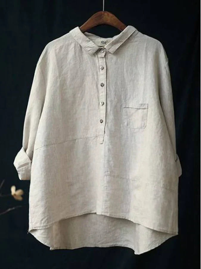 SUNA Dame Bluse - Klassisk design, komfort til arbejde og fritid Hvid