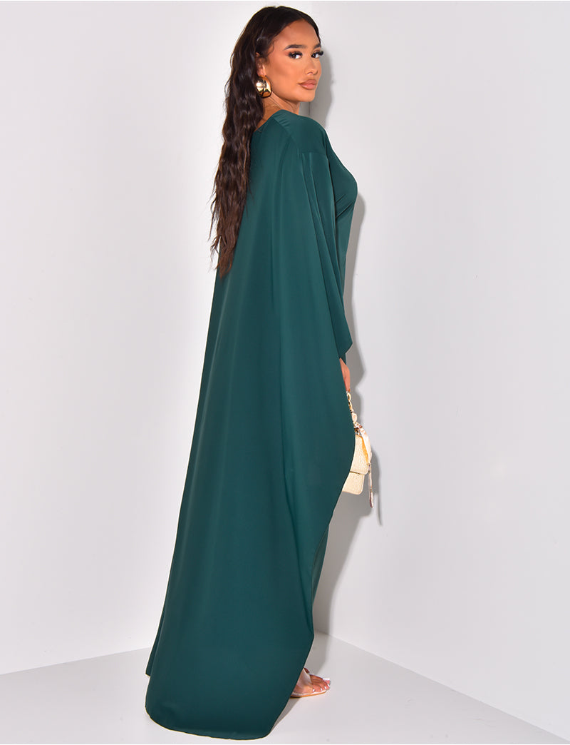 SUNA Flowing Cape Dress - Elegant design til Enhver Anledning Kjoler
