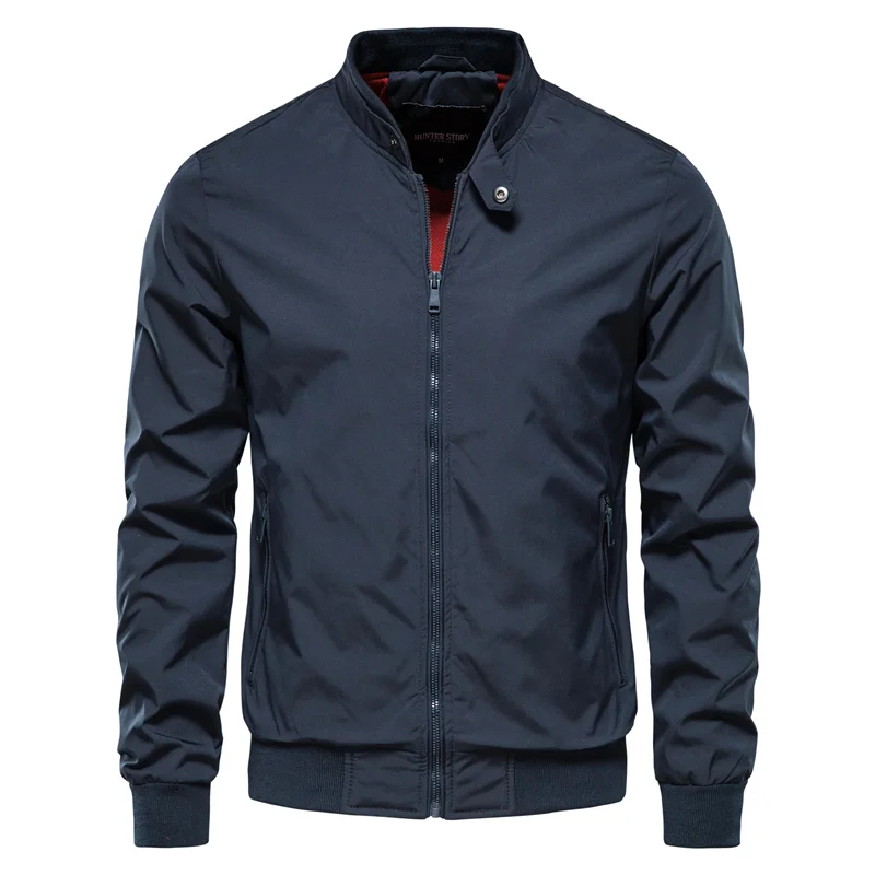 SUNA Sporty Herre Bomberjakke til Stilfulde Sommerlooks Blå