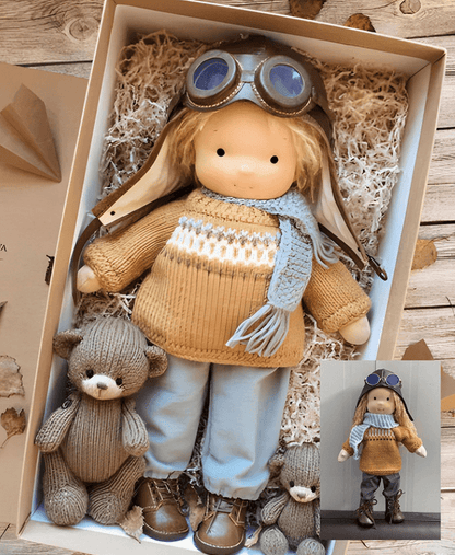 Håndlavet Waldorf-krammedukke – Poppi til Fantasifuld Leg Others Toy SUNA