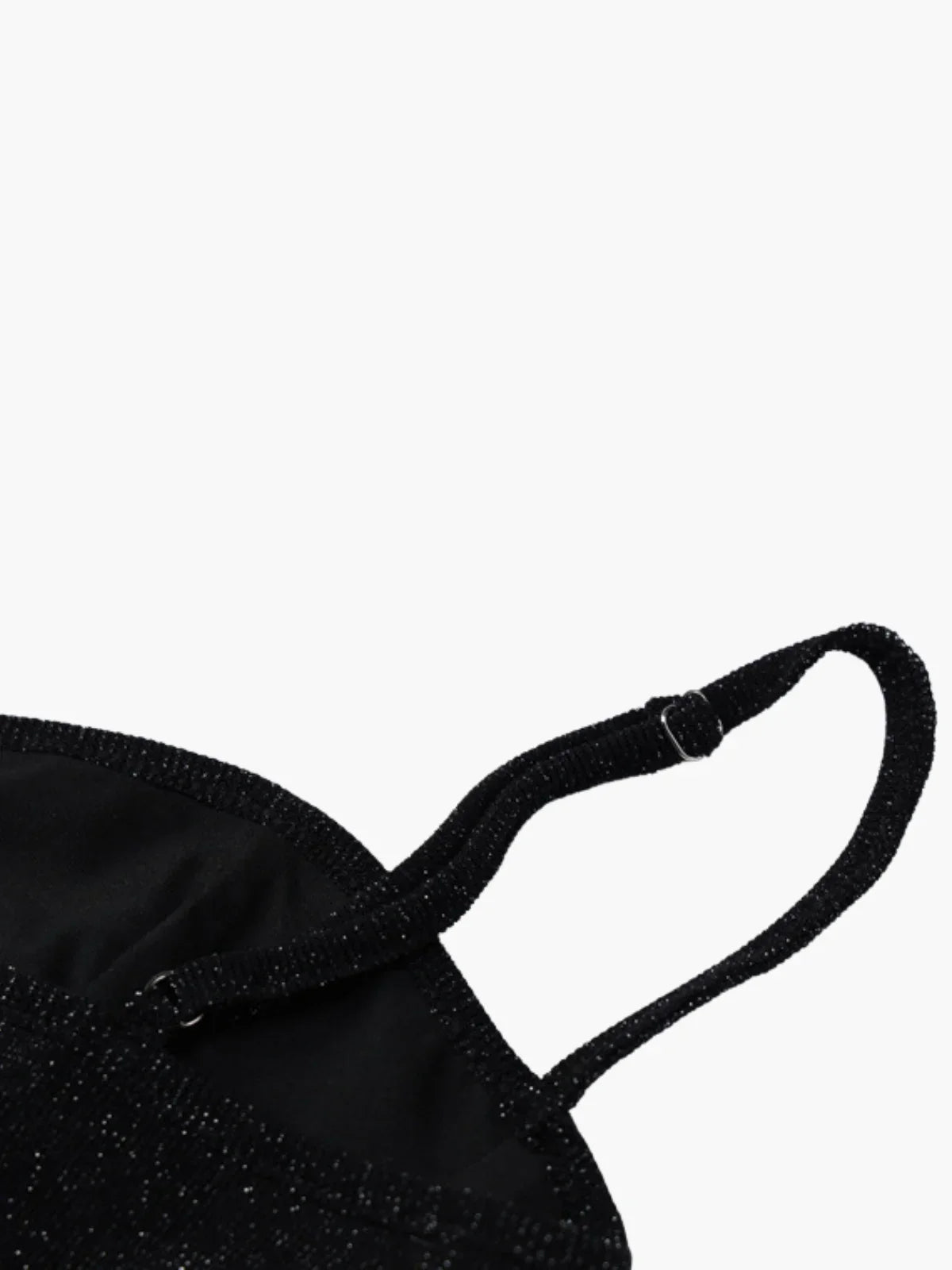SUNA Glitrende Mesh Slip Mini Kjole med Side Slids til Fester