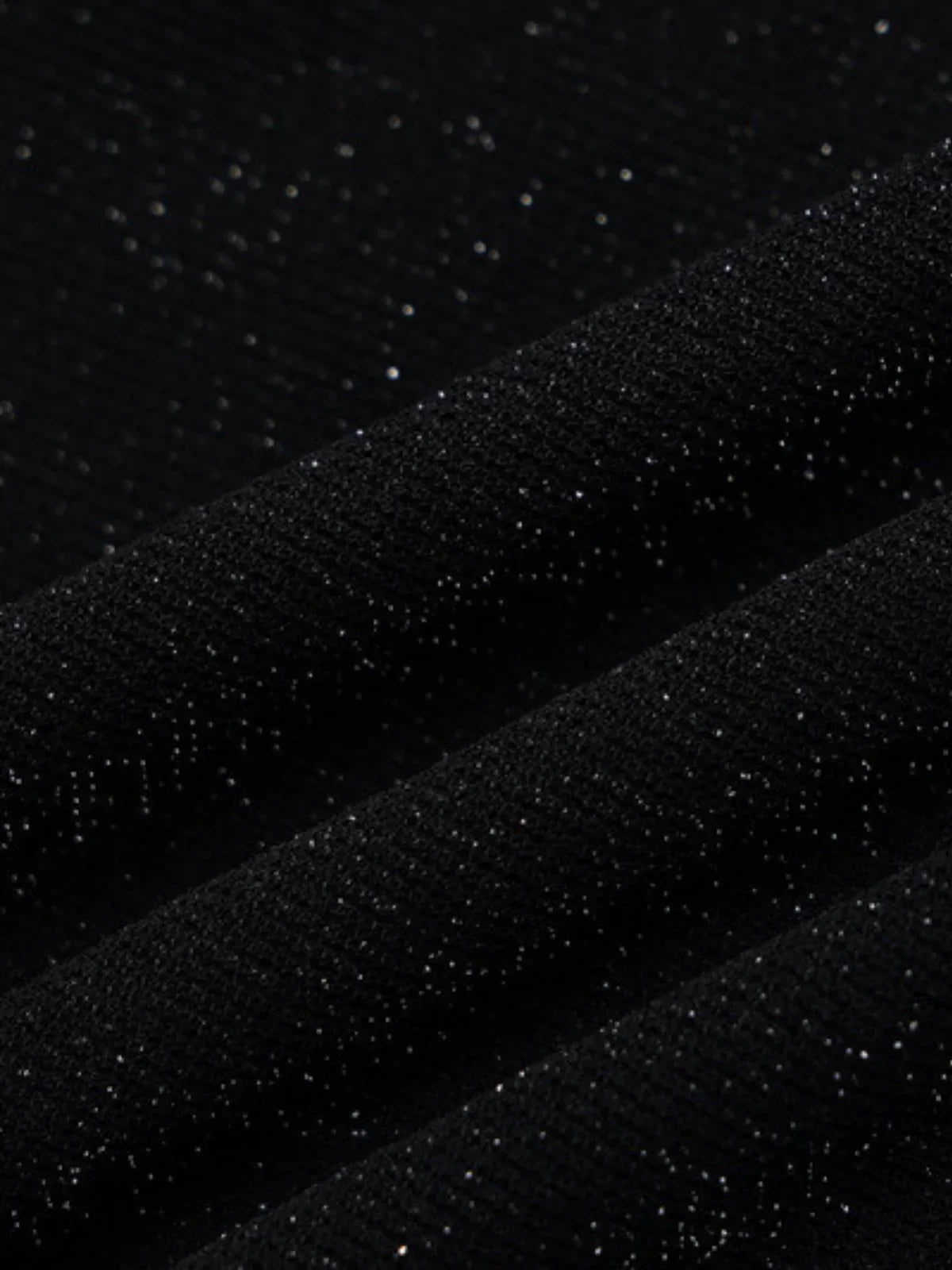 SUNA Glitrende Mesh Slip Mini Kjole med Side Slids til Fester