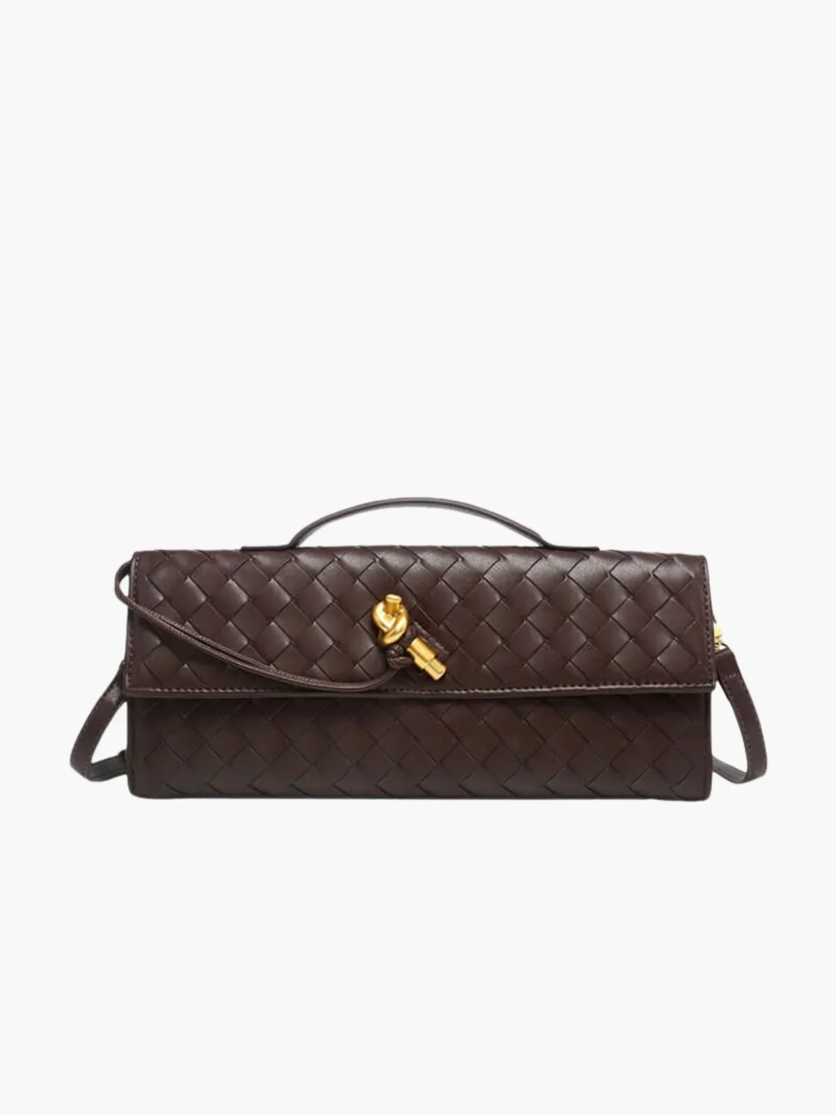 SUNA Urban Crossbody Woven Skuldertaske Kaffe One Size
