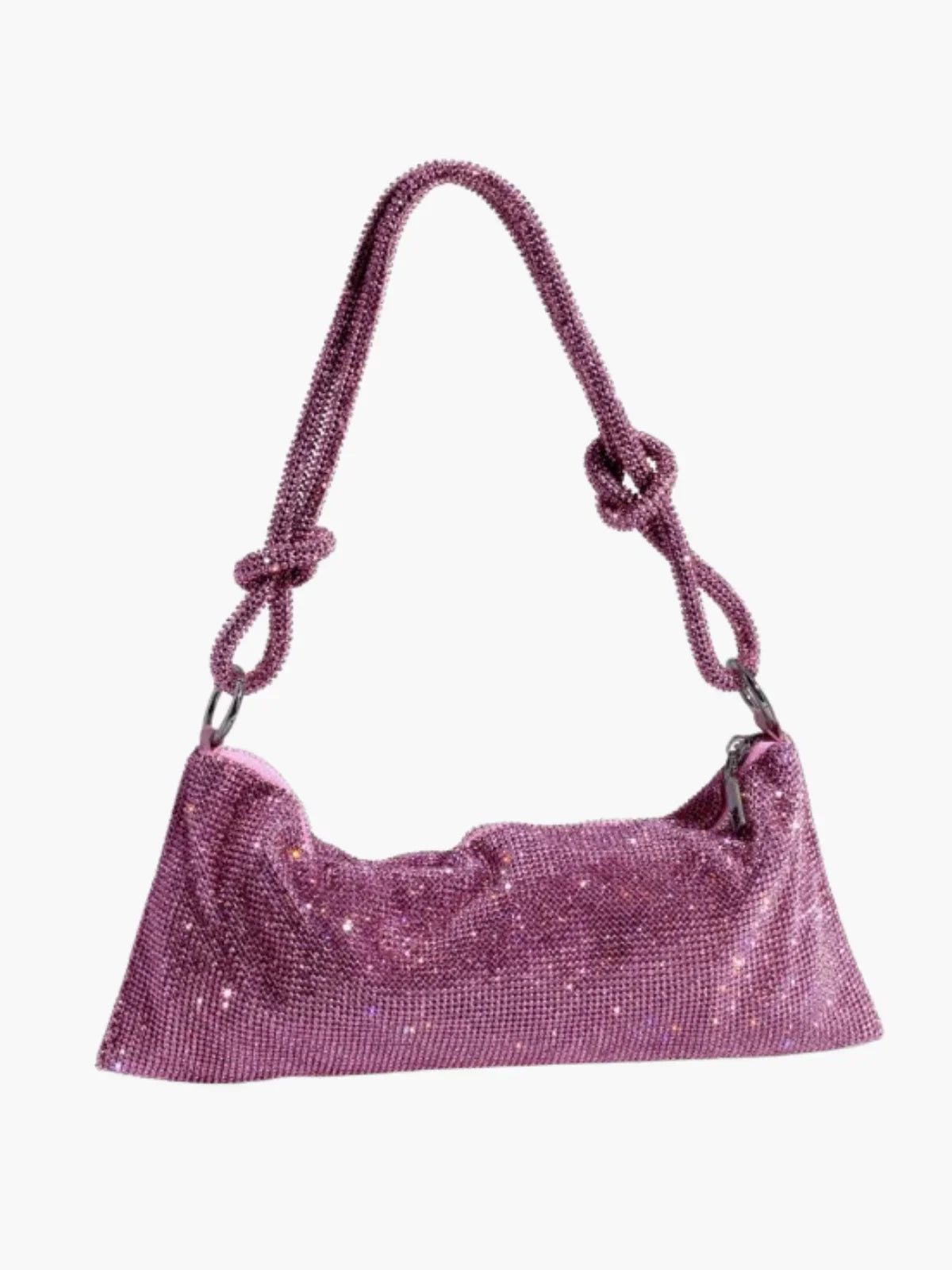 SUNA Glam Crystal Mesh Skuldertaske Pink One Size