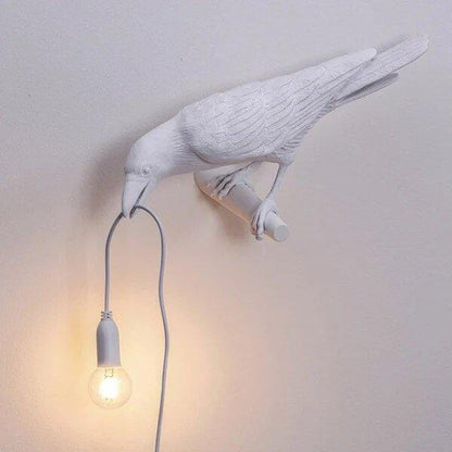Krage Vogel Lampe til Unik Indretning SUNA Hvid venstre EU-stik