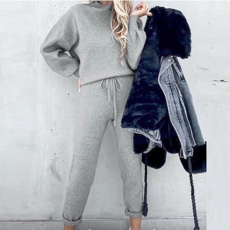 SUNA Pullover og Bukser Sæt til Komfortabel Stil Grå