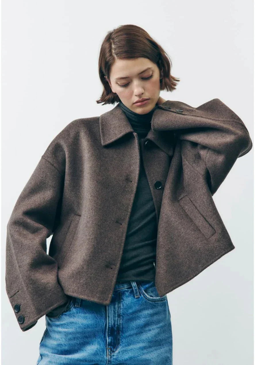 SUNA Dame Varm Vinterfrakke i Oversize Pasform - Tykt materiale til kolde dage