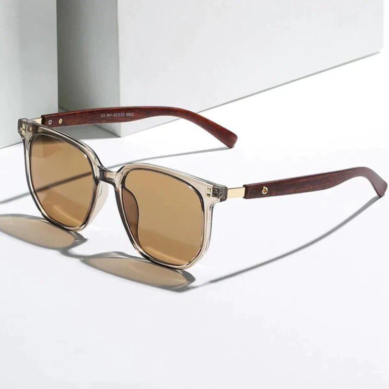 SUNA Voyage - håndlavet træ solbrille med unik elegance og retro design Brun Brun