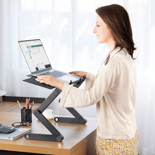 SUNA 360° Ergonomisk Laptopstativ – Justerbart og Bærbart