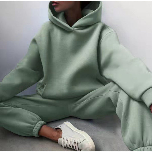 Rogue - Oversized Joggingdragt Med Høj Talje 2 piece set SUNA Grøn S