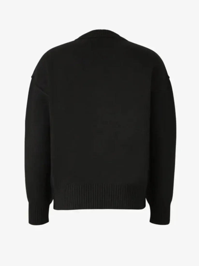 SUNA AMITALIE | Luksuriøs Unisex Pullover Med Ikonisk Hjerte I 100% Uld