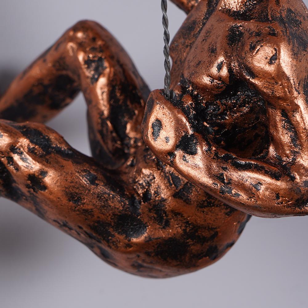 SUNA Klatrende Mænd Skulptur Vægophæng Sæt af 3 Dekoration