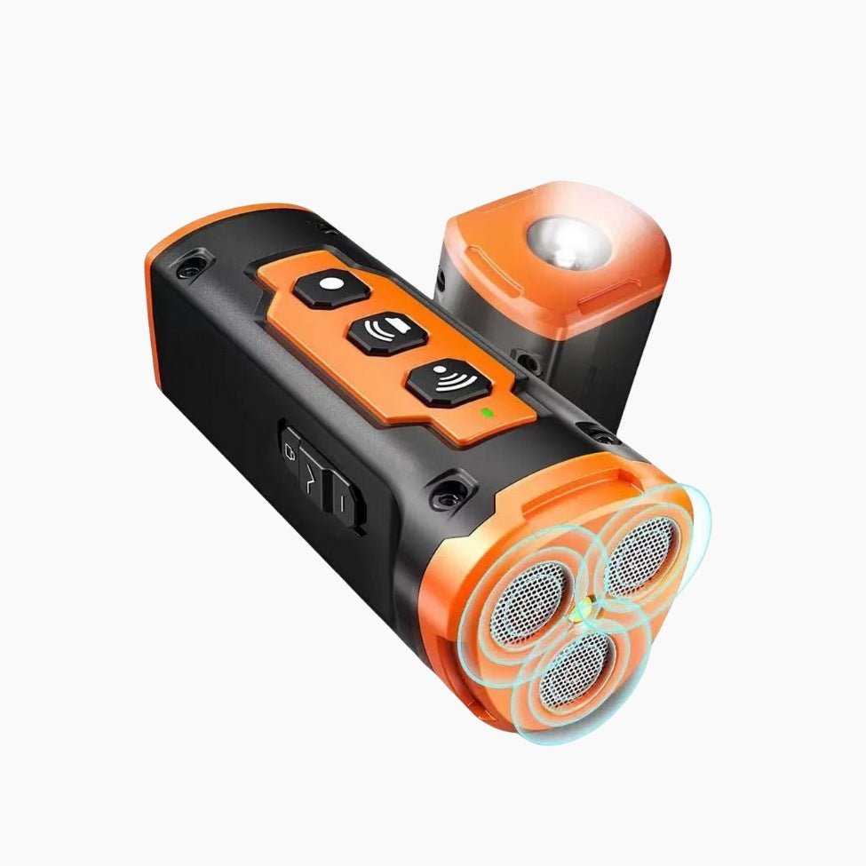 SUNA Ultrasonic Anti Dog Bark Training Device Genopladelig med LED-lommelygte Orange