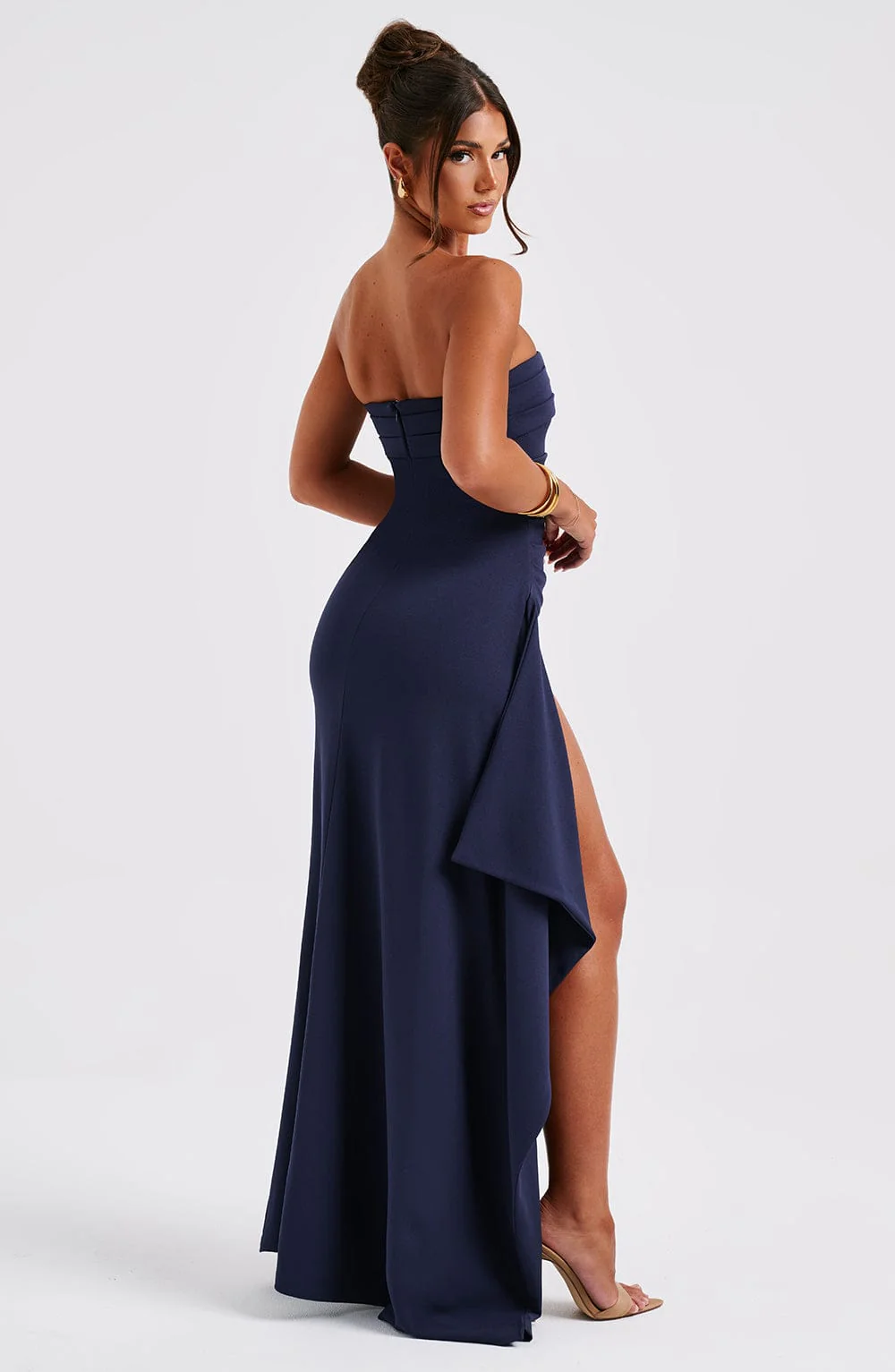 SUNA Når Du Ikke Er Der Høj Split Maxi Kjole Elegant Design