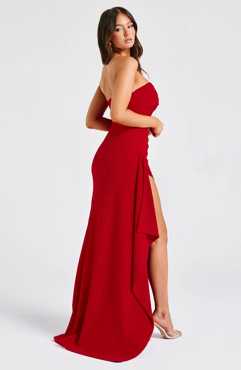 SUNA Når Du Ikke Er Der Høj Split Maxi Kjole Elegant Design
